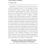 Genuine Christian Martyrdom in the Theology of Hans Urs Von Balthasar